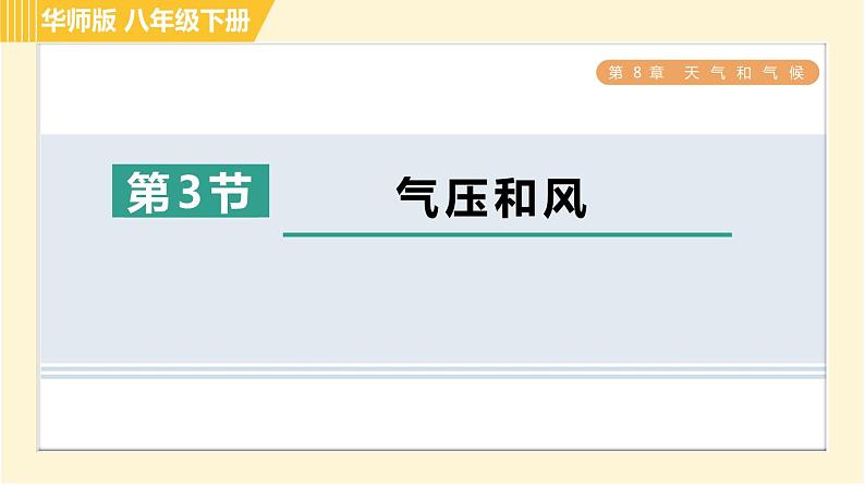 华师版八年级下册科学 第8章 习题课件01