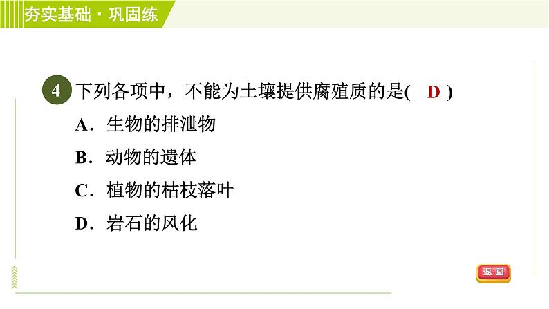 华师版七年级下册科学 第4章 习题课件07