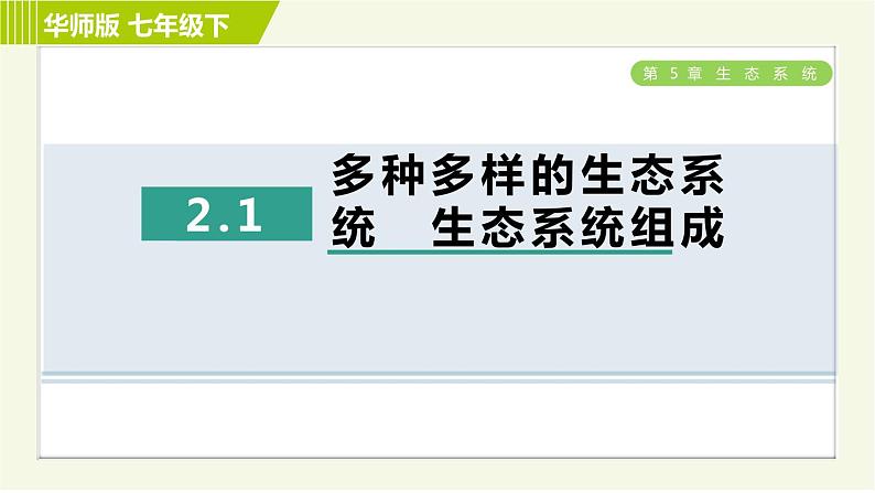 华师版七年级下册科学 第5章 习题课件01
