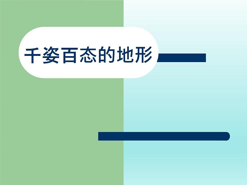 华师大版科学七年级上册 6.3 千姿百态的地形_课件第1页