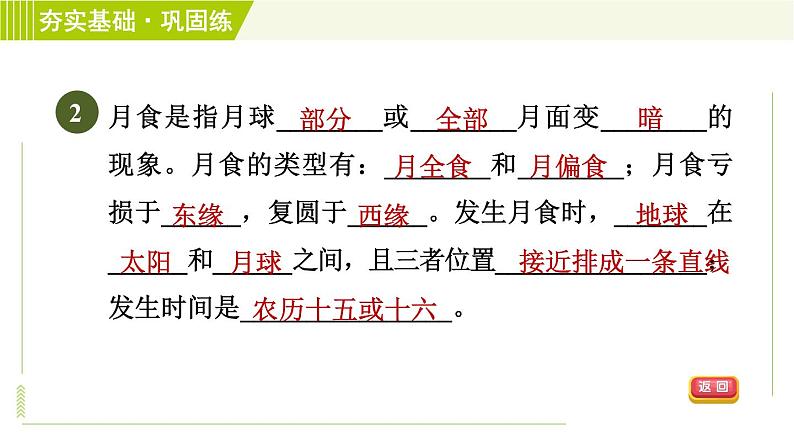 浙教版七年级下册科学 第4章 4.5 日食和月食 习题课件05