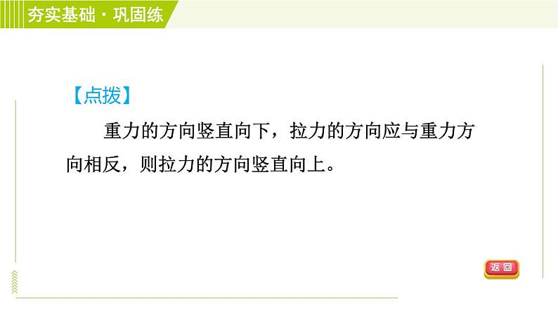 浙教版七年级下册科学 第3章 3.5 二力平衡的条件 习题课件08