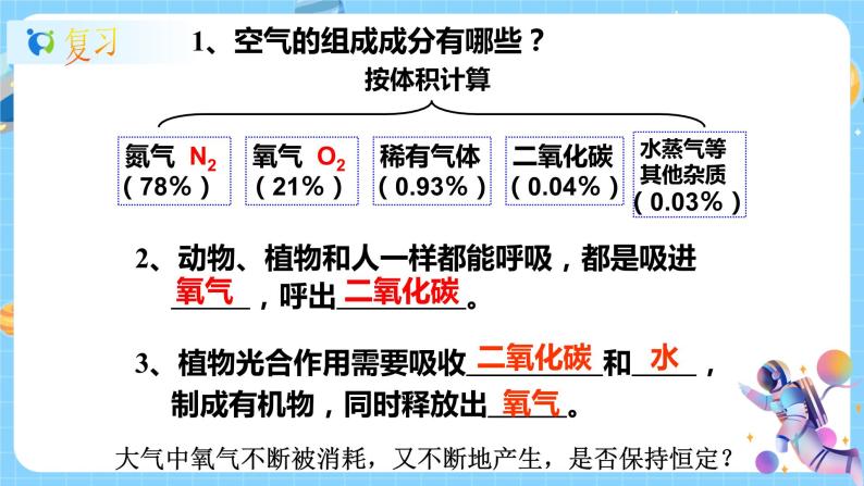 浙教版科学八年级下册 第3章 第7节 自然界中的氧循环和碳循环课件PPT+教案+练习02