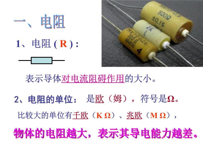 4.3.2物质的导电性与电阻课件01