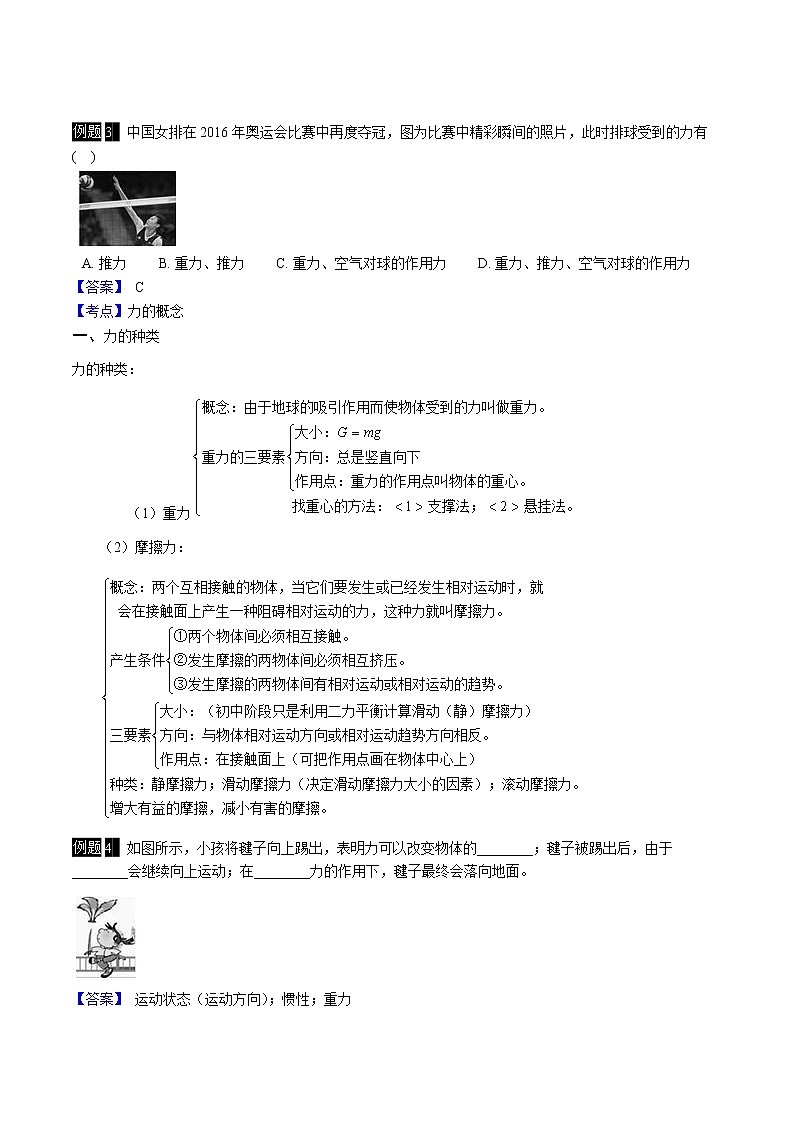 第八讲：力与运动学案第2页