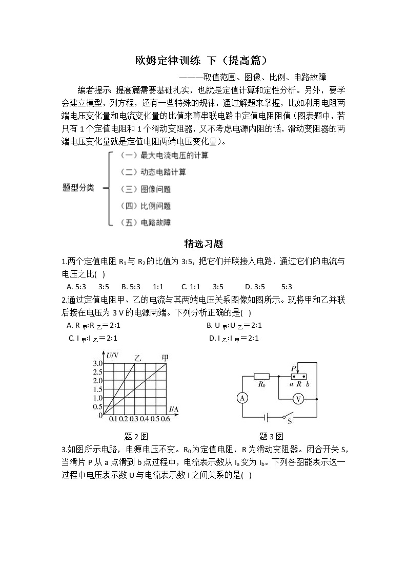 欧姆定律题型分类（提高篇）01