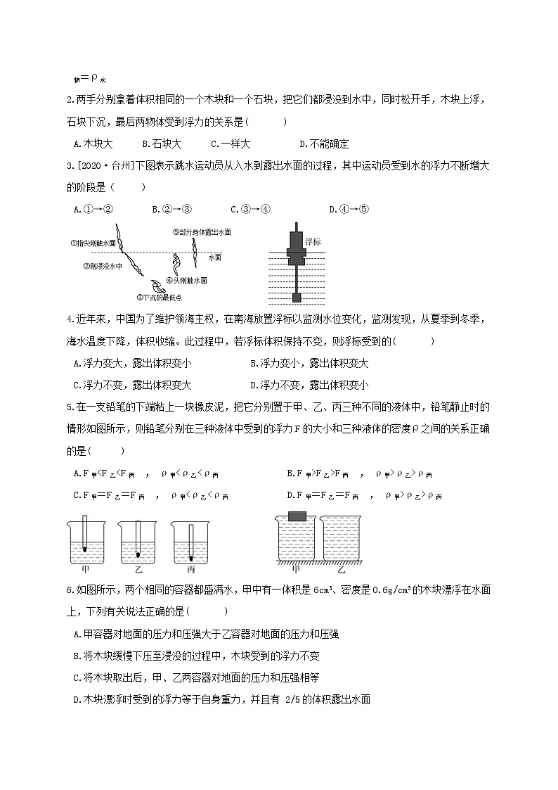 八上1.3浮力(简单) 原题第2页