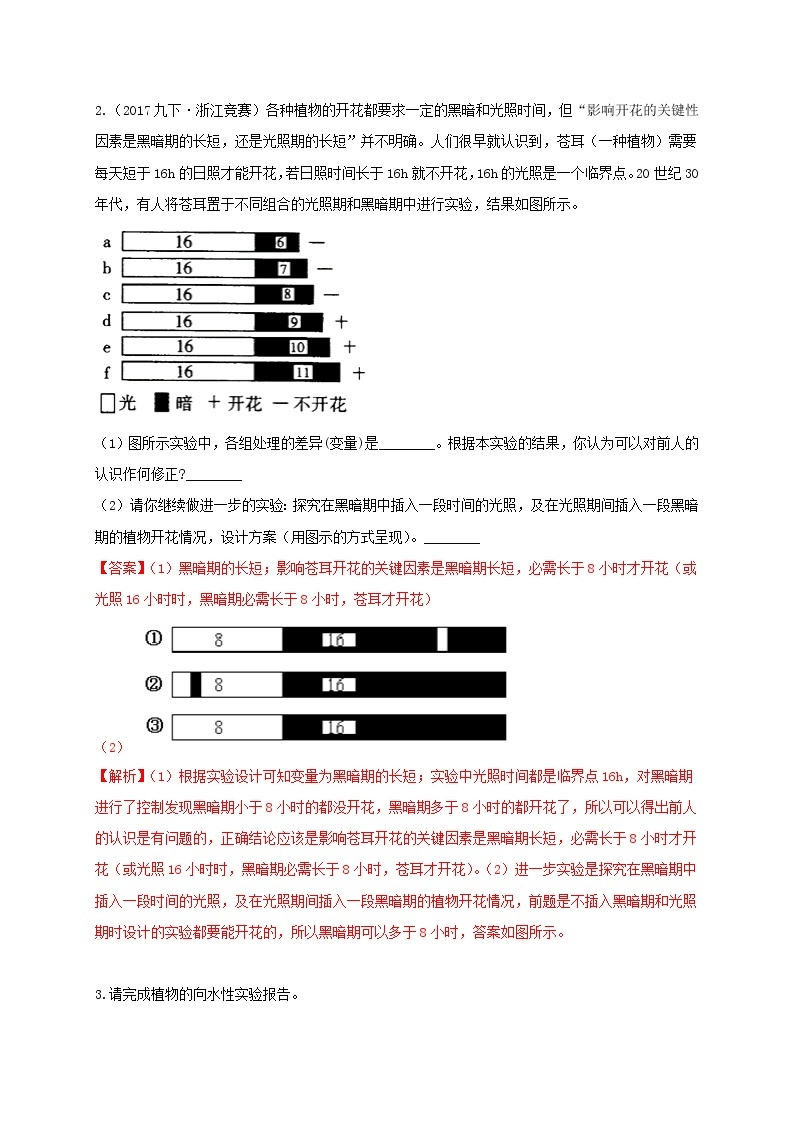 第三章 实验探究精选（含解析）重难点优化与提高（学生+教师版）—浙教版八年级科学上册同步检测02