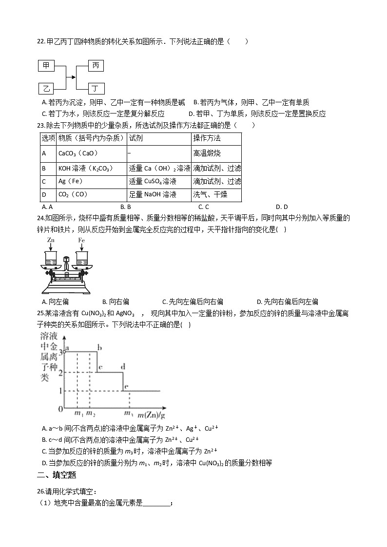 华师大科学九上金属与盐同步练习第3页