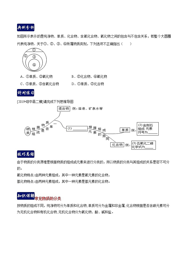 第二章 物质转化与材料利用2.4-2.6  单元总结（含解析）-九年级科学上册（浙教版）教案练习题02