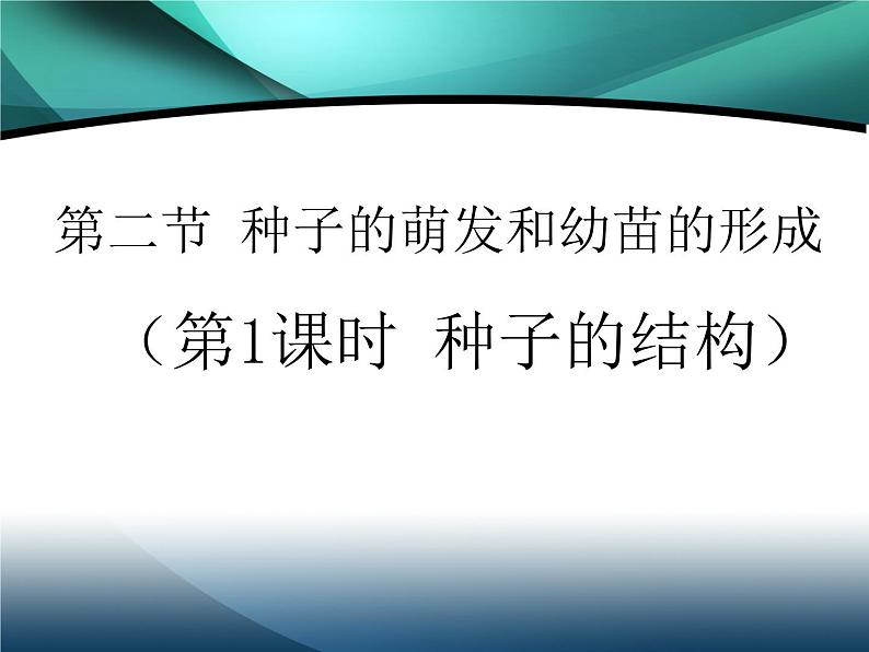 华师大版七年级下册科学 7.2种子的萌发和幼苗形成 课件02