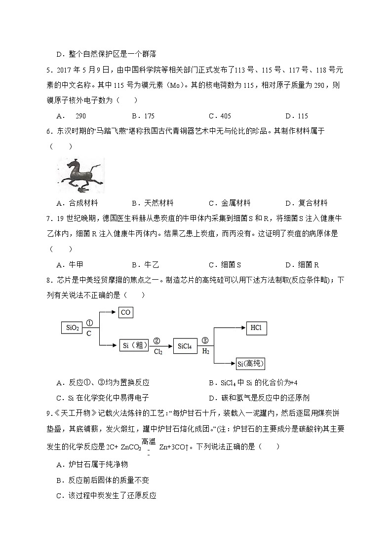 2022年浙江省中考科学模拟卷（温州专用）（三）（原卷版）第2页