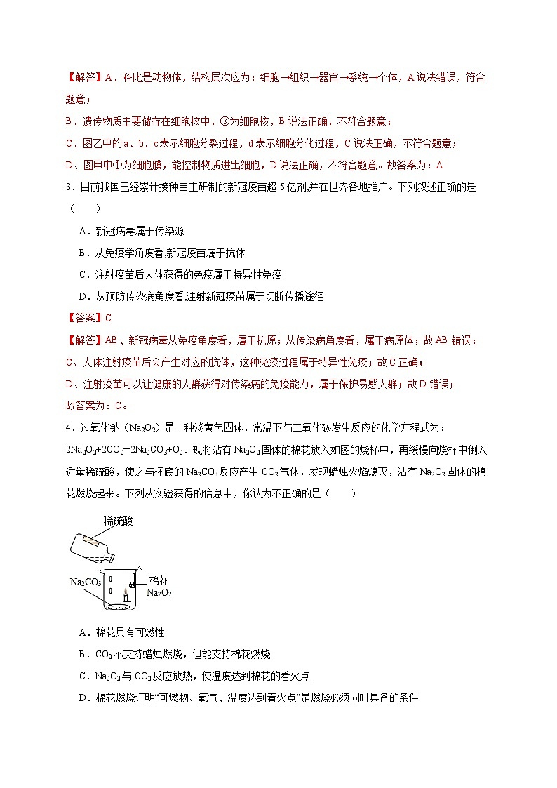 2022年浙江省中考科学模拟卷（宁波专用）（九）（解析版）第2页