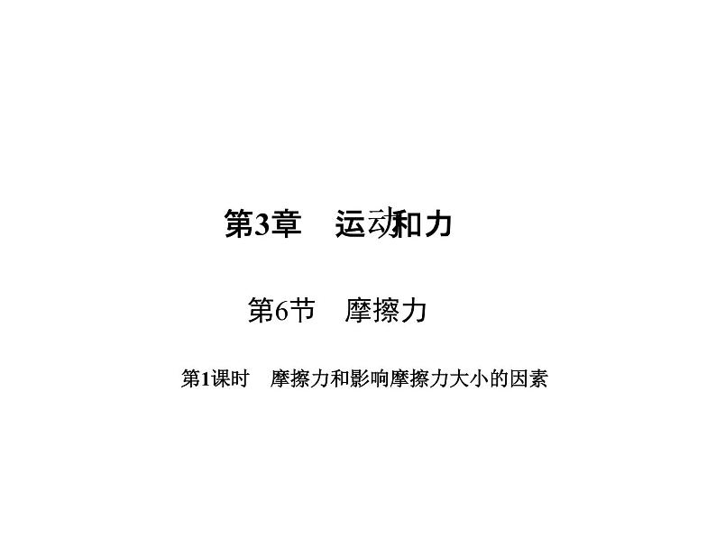 浙教版七下科学 3.6摩擦力 课件01