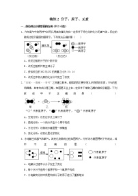 2022年浙江中考科学复习重难点精练 精练2 分子、原子、元素