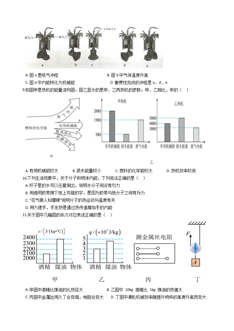 2022年浙江省中考科学二轮复习专题 4功与能03