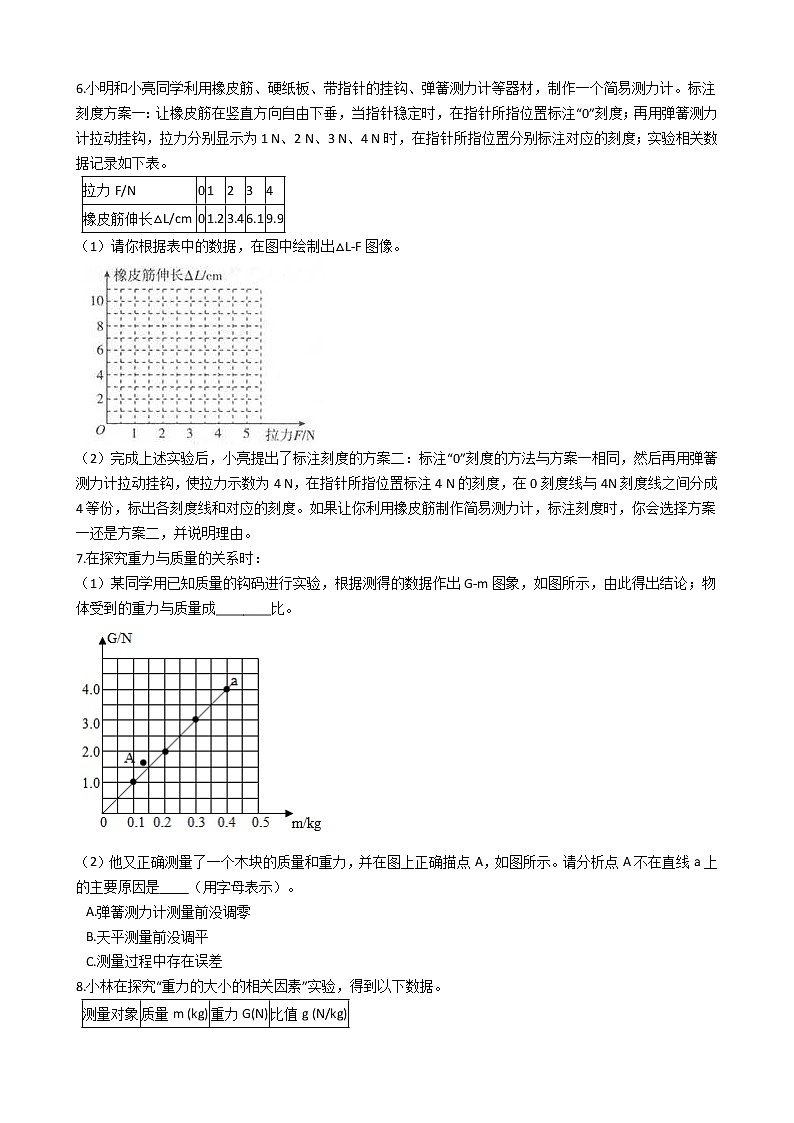 2022年浙江省中考科学二轮复习专题 6力学探究实验第3页