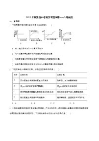 2022年浙江省中考科学专题训练 5酸碱盐