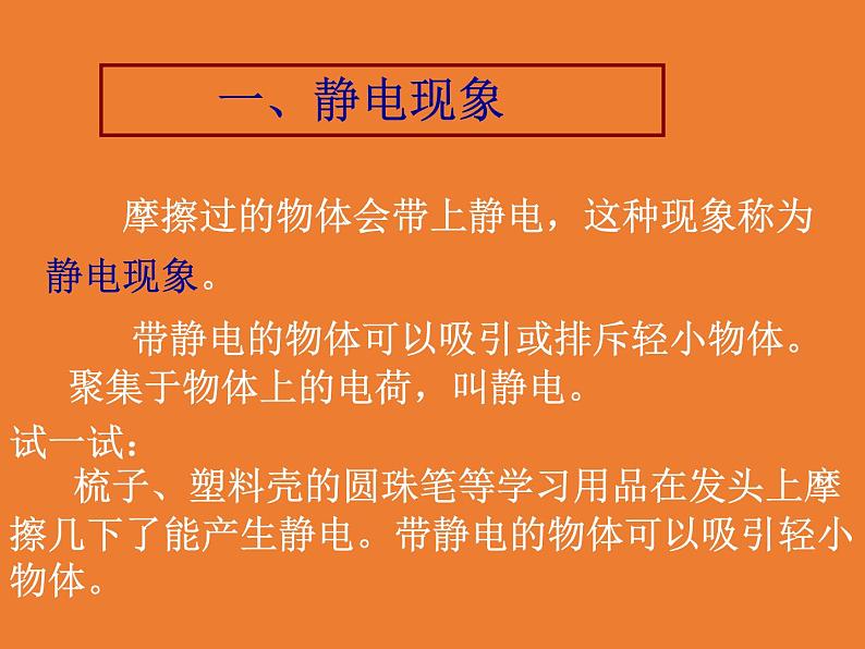 华师大版八年级下册科学 4.1自然界的电现象 课件03