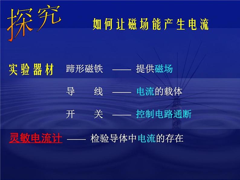 华师大版八年级下册科学 5.3电磁感应 课件06