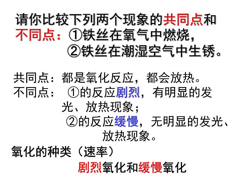 浙教版八下科学  3.2氧化和燃烧 课件05