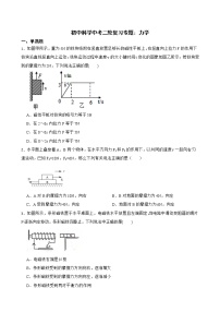 初中科学2022年中考二轮复习专题：力学解析版