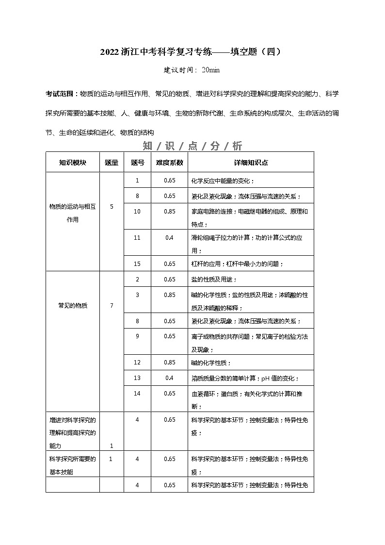 填空题（四）（解析版）第1页