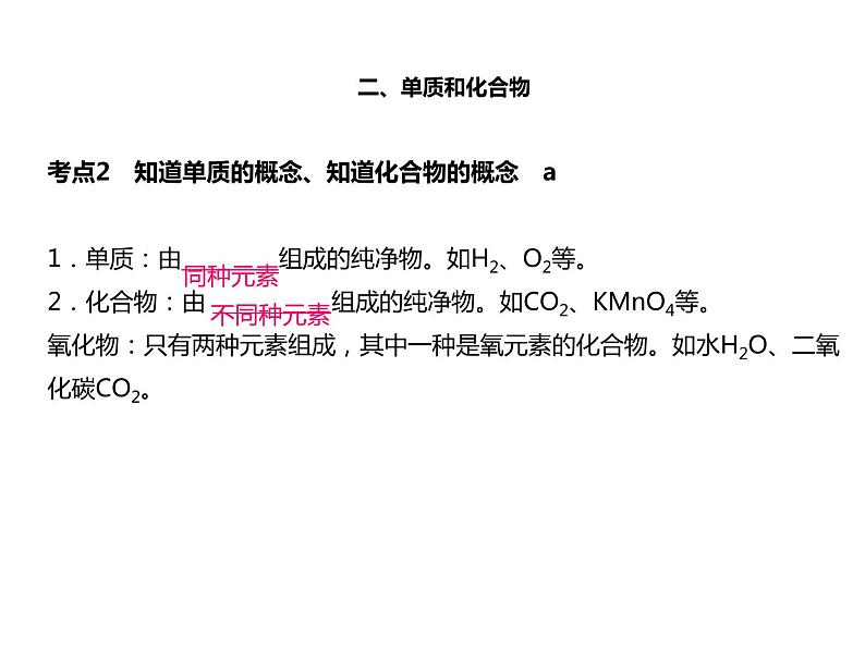 浙教版初中科学 第27课时《物质的分类》中考冲刺复习课件05