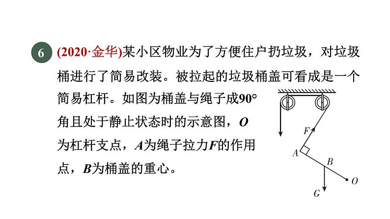 浙教版九年级科学上册第3章能量的转化与守恒专项训练一：简单机械习题课件第8页