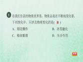 浙教版九年级科学上册第1章物质及其变化第1节物质的变化习题课件