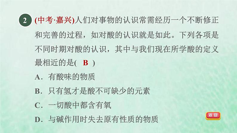 浙教版九年级科学上册第1章物质及其变化第2节物质的酸碱性习题课件04