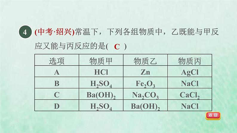 浙教版九年级科学上册第2章物质转化与材料利用第5节物质的转化第3课时化合物之间的相互转化习题课件06