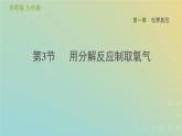 华东师大版九年级科学上册第1章化学反应3用分解反应制取氧气习题课件