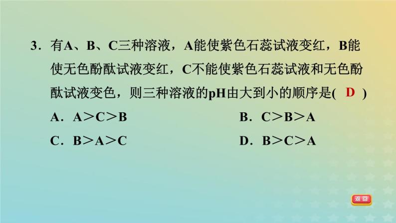 华东师大版九年级科学上册第2章酸与碱1生活中的酸和碱习题课件05