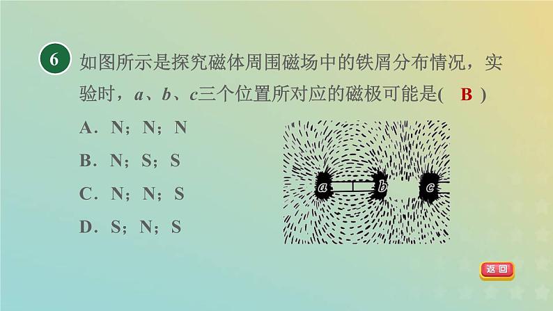 浙教版八年级科学下册第1章电与磁第1节指南针为什么能指方向第2课时磁场和磁感线习题课件第8页