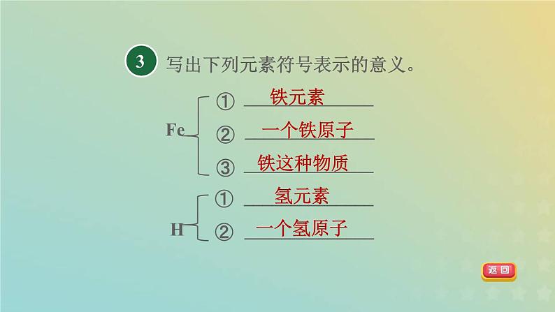 浙教版八年级科学下册第2章微粒的模型与符号第5节表示元素的符号第1课时元素符号习题课件05