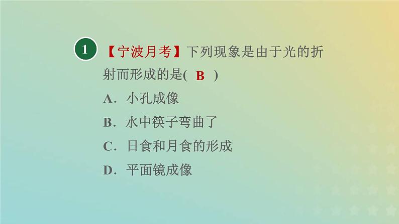 华东师大版八年级科学下册第2章光2光的折射习题课件第3页