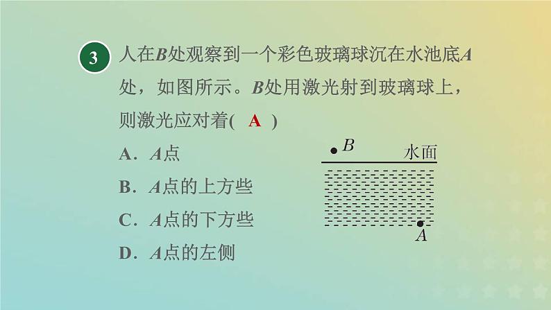 华东师大版八年级科学下册第2章光2光的折射习题课件第6页