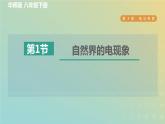华东师大版八年级科学下册第4章电与电路1自然界的电现象习题课件