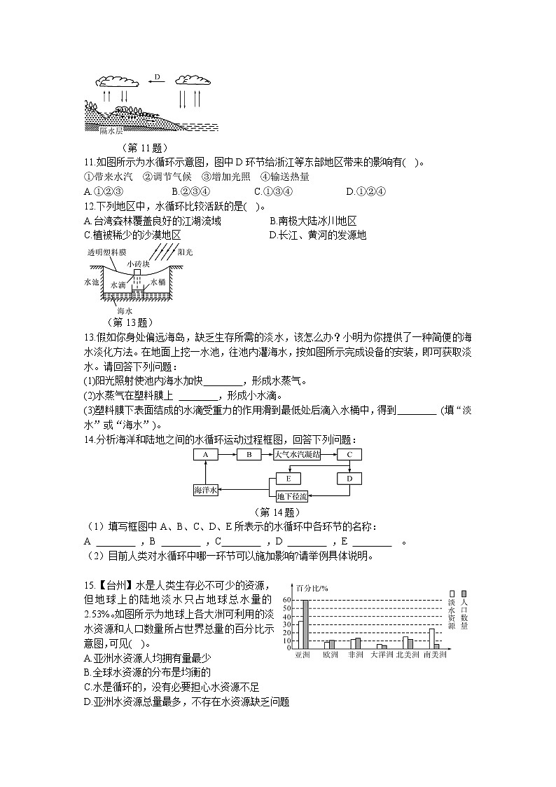 浙教版科学 八年级上册 1.1 地球上的水（第2课时） 课件+教案+练习02