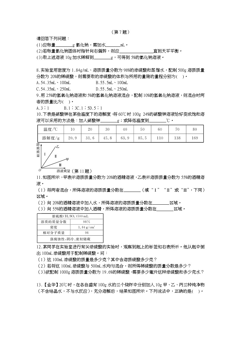 浙教版科学 八年级上册 1.5 物质的溶解（第4课时） 课件+教案+练习02