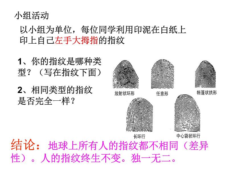 华师大版科学七年级上册 3.2同种生物的差异性 课件第6页