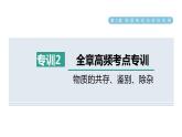 浙教版九年级科学上册第2章物质转化与材料利用专项训练二：物质的共存鉴别除杂习题课件