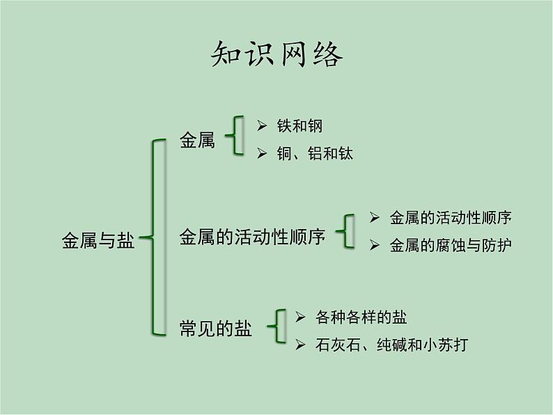 华师大9上科学第3章 金属与盐 复习课件02