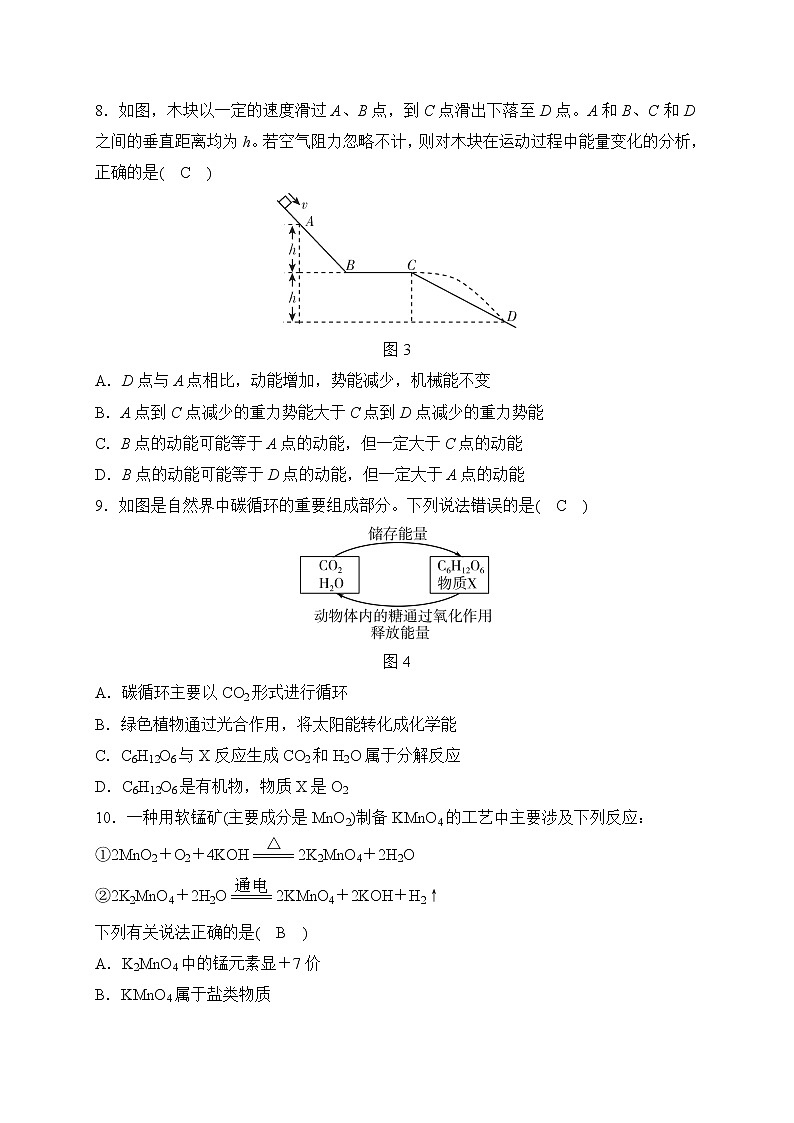 华师大科学九年级上册期末质量评估试卷（2）（含答案）第3页