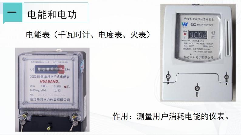 浙教版九上科学 3.6  电能（一）课件06