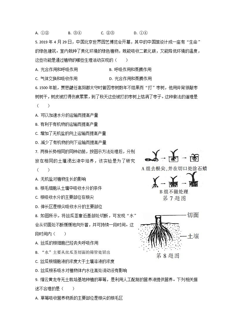 华东师大版科学八年级上册 第4章 物的物质和能量的转化 单元检测卷 （含答案）02