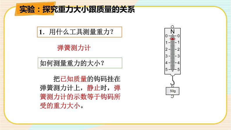 华师大版科学八上 1.3.1几种常见的力（一） 课件PPT+视频06