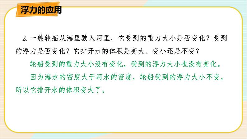 华师大版科学八上 3.4.2物体沉浮条件及其应用（二） 课件PPT第7页