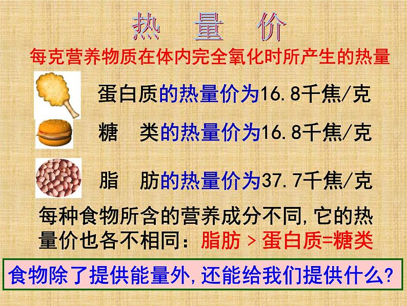 浙教版九上科学 4.1食物与营养 课件06